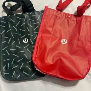 lululemon athletica Red and Black Tote Bags